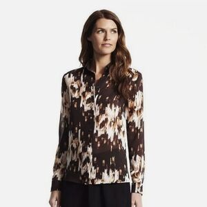 10B Derek Lam Brown Sheer Blouse - Size Medium